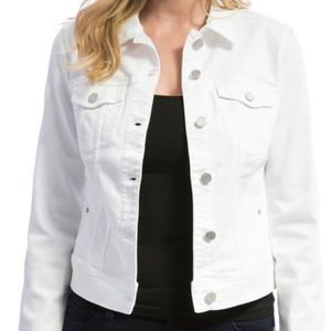 Liverpool White Denim Jacket, size small